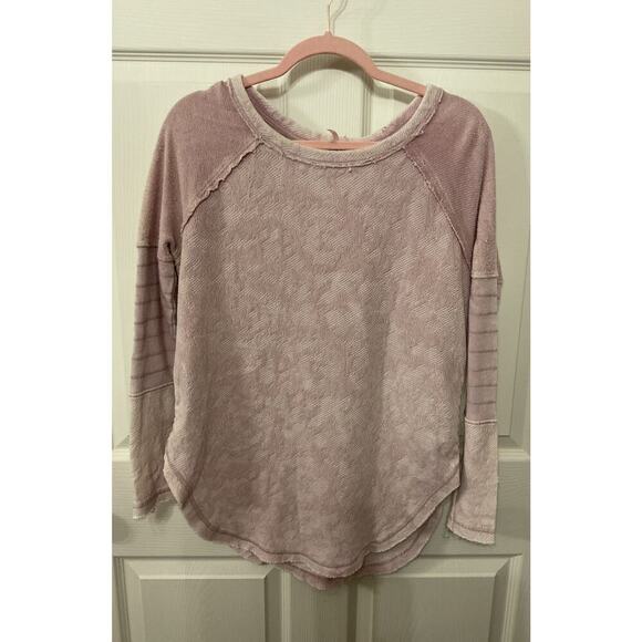 RARE color! Free People Women's Pale Pink Bed of Roses Side Zip Tunic, XS - Picture 2 of 7